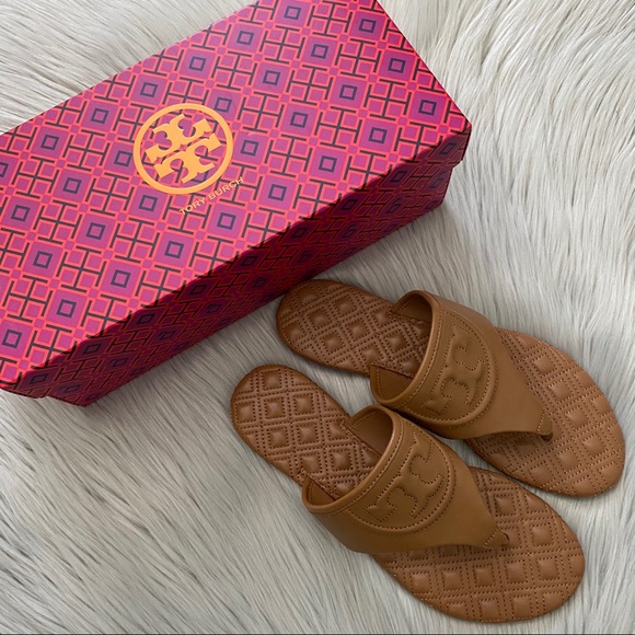 Tory Burch Shoes - TORY BURCH Fleming Quilted Flat Thong Sandal 7 New